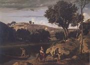 Jean Baptiste Camille  Corot La fuite en Egypte (mk11) oil on canvas